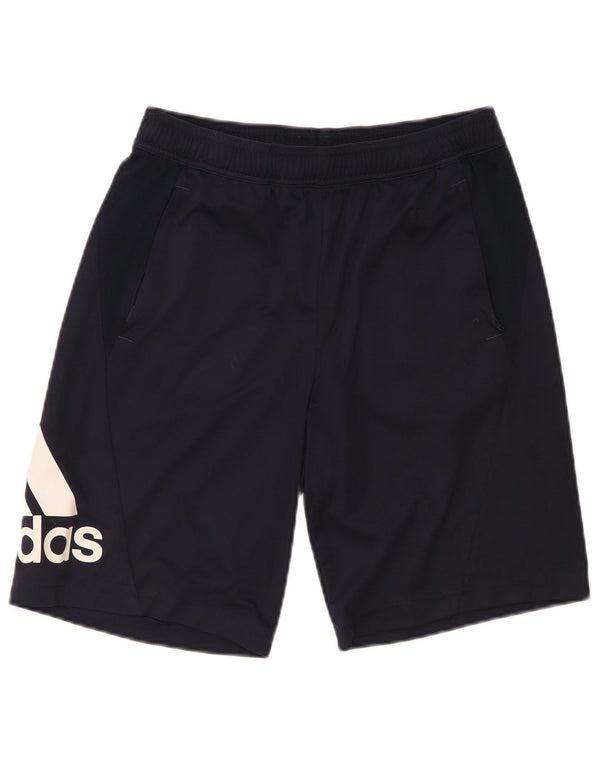 Adidas drenge Aeroready grafiske sportsshorts 15-16 år marineblå polyester