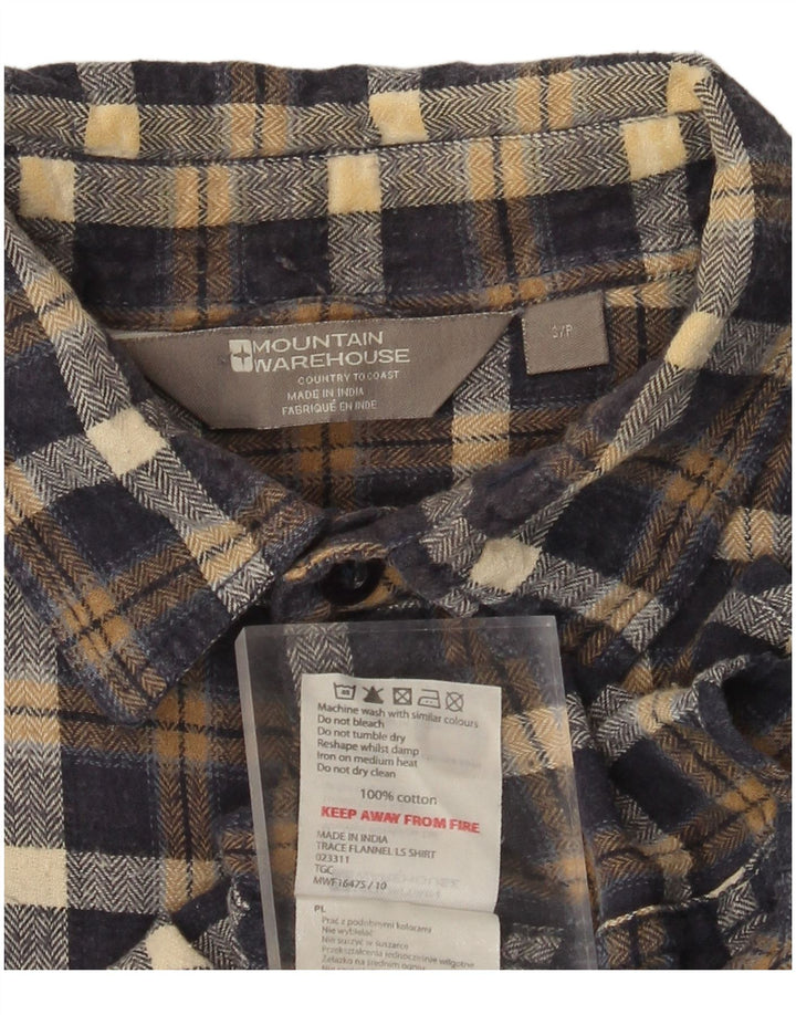 MOUNTAIN WAREHOUSE Flanelskjorte til mænd Lille marineblå ternet bomuld