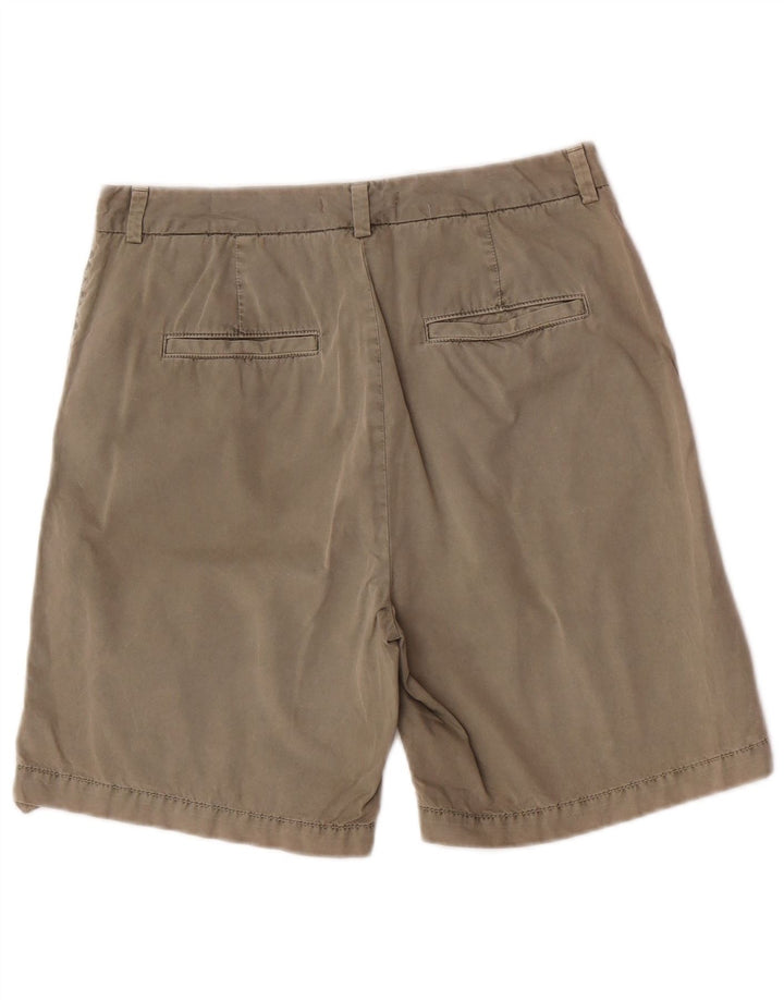 Marks & Spencer Chino Shorts til kvinder UK 12 Medium W30 Khaki Bomuld