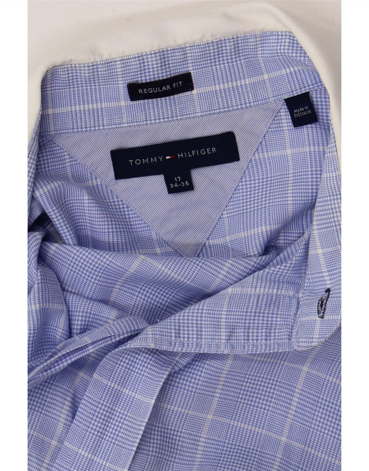 Tommy Hilfiger Herre Regular Fit skjorte str. 17 XL Blå ternet