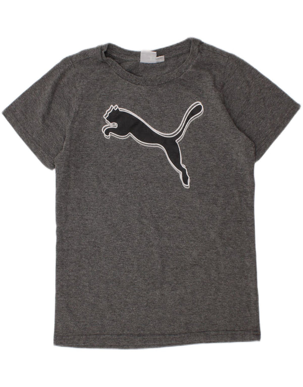 Puma Boys Grafisk T-Shirt Top 7-8 år Grå