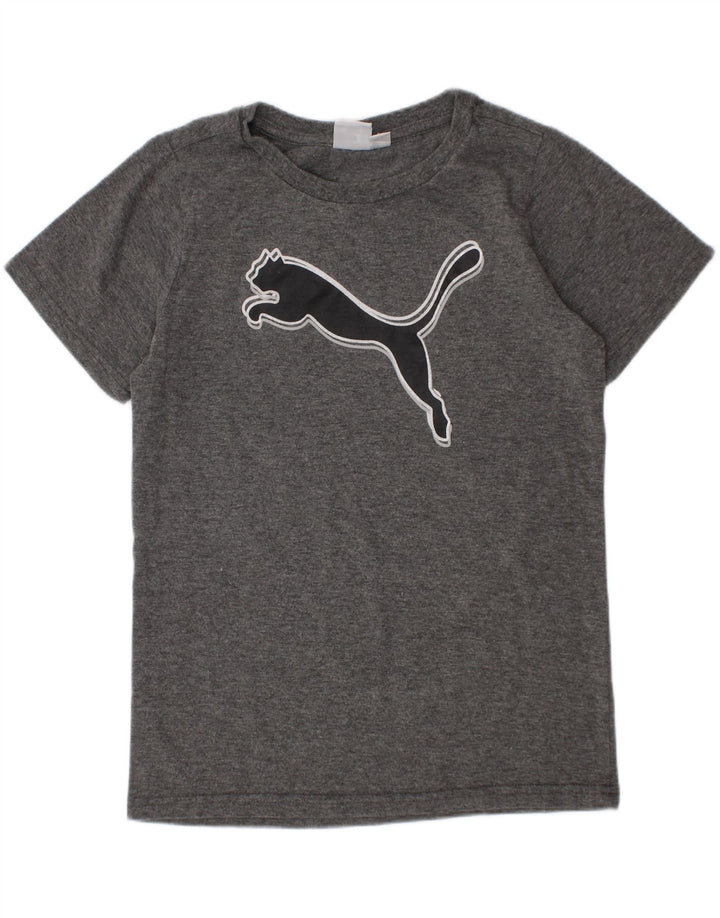 Puma Boys Grafisk T-Shirt Top 7-8 år Grå