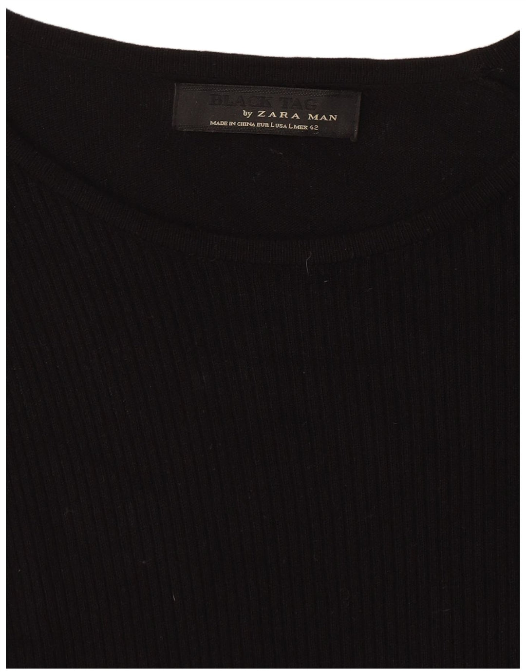 Zara Herre Boat Neck Jumper Sweater Large Sort
