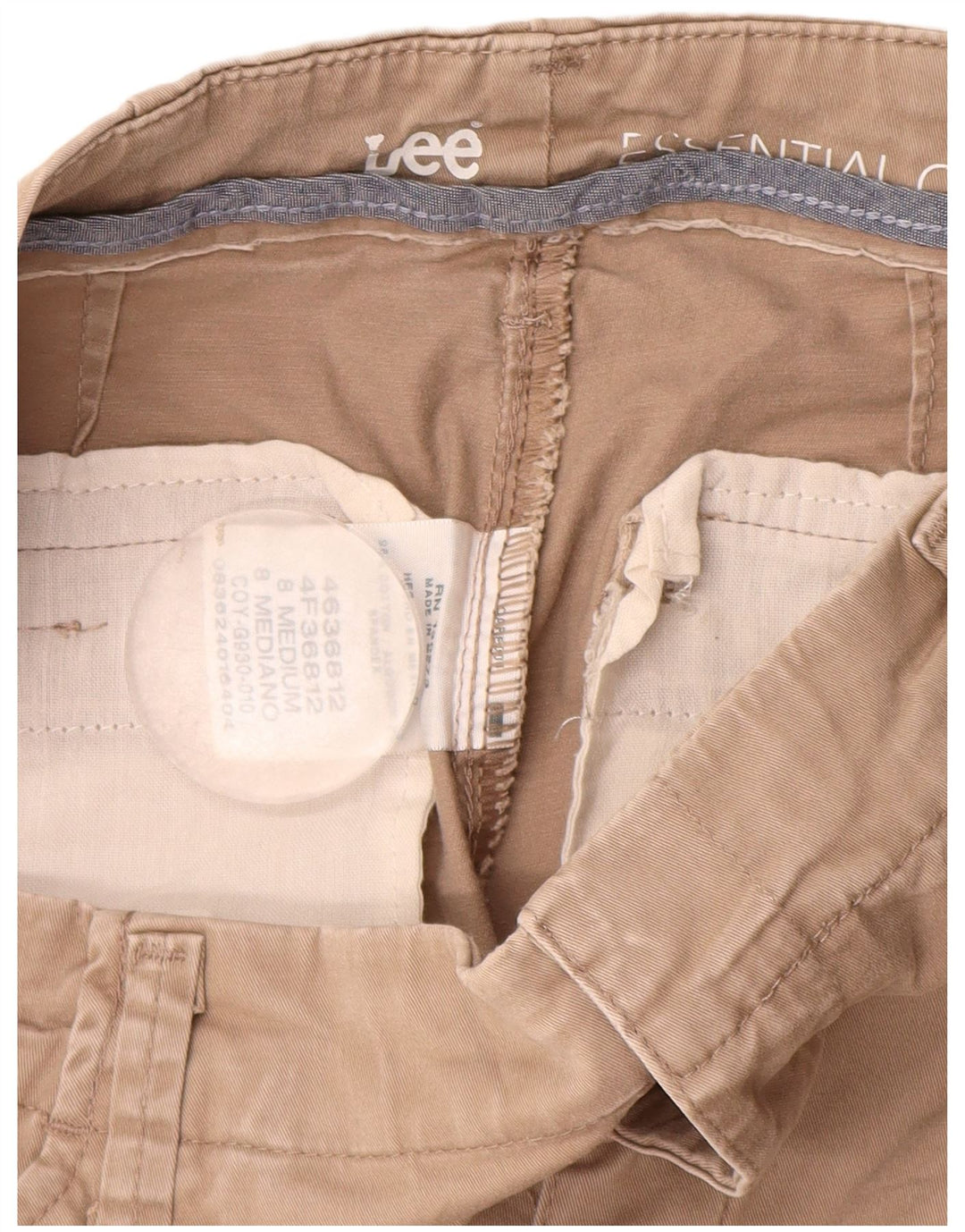 Lee Lige Chinobukser til kvinder US 8 Medium W30 L30 Beige Bomuld