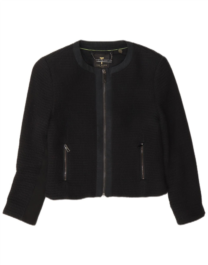 Ted Baker Bolero-jakke til kvinder størrelse 1 XS Sort bomuld