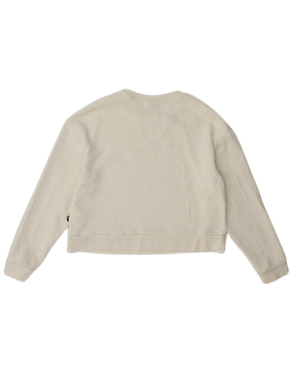 Puma Girls Graphic Crop Sweatshirt Jumper 13-14 år Hvid Bomuld
