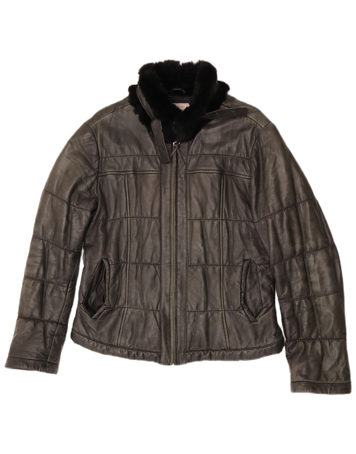 Bata and More Dame Læderjakke IT 48 XL Grå Læder