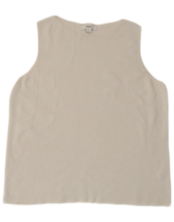 Marks & Spencer Damevest Top UK 16 Large Off White Viscose