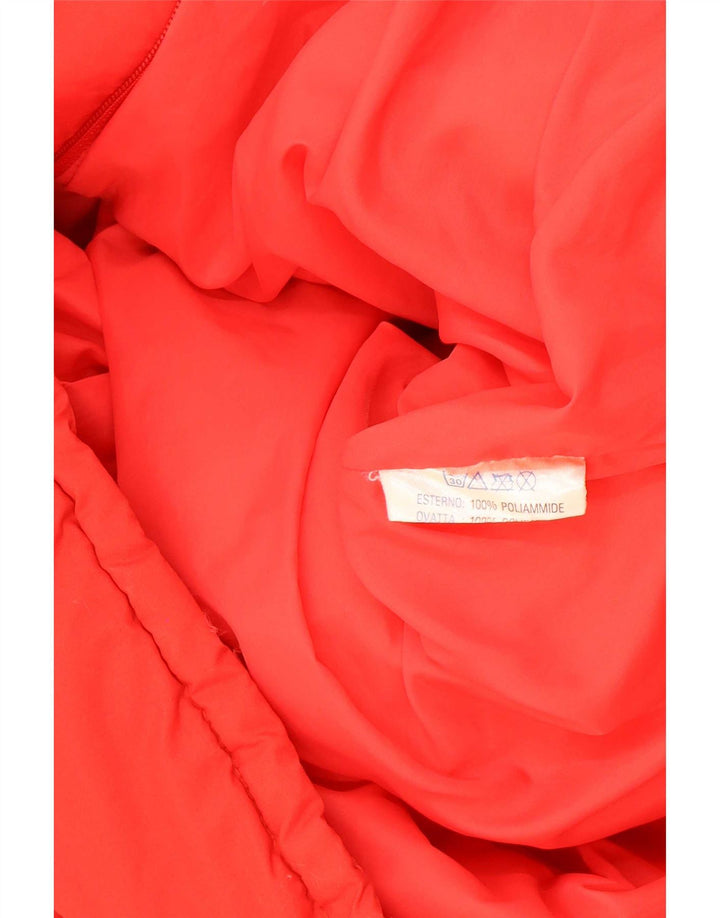 Vintage polstret hættejakke til mænd IT 52 XL Rød Colourblock Polyamid