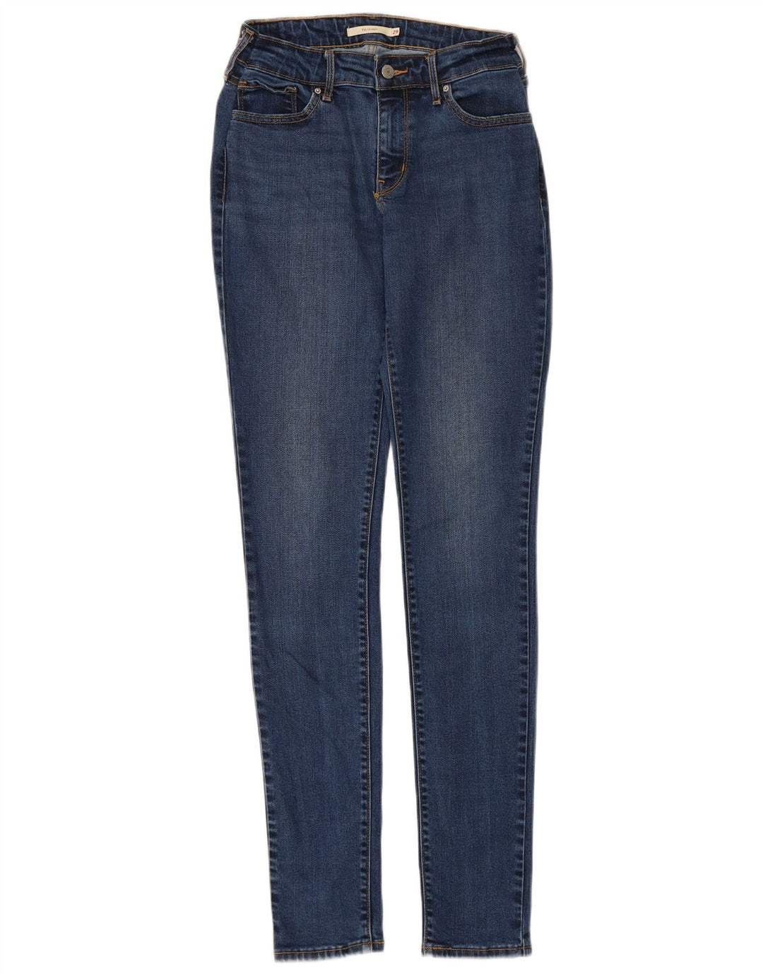 LEVI'S Dame 711 Skinny Jeans W29 L34 Blå Lyocell