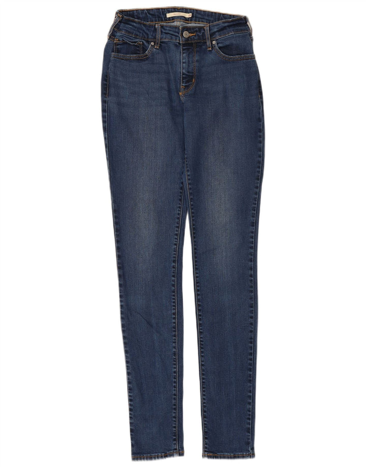 LEVI'S Dame 711 Skinny Jeans W29 L34 Blå Lyocell