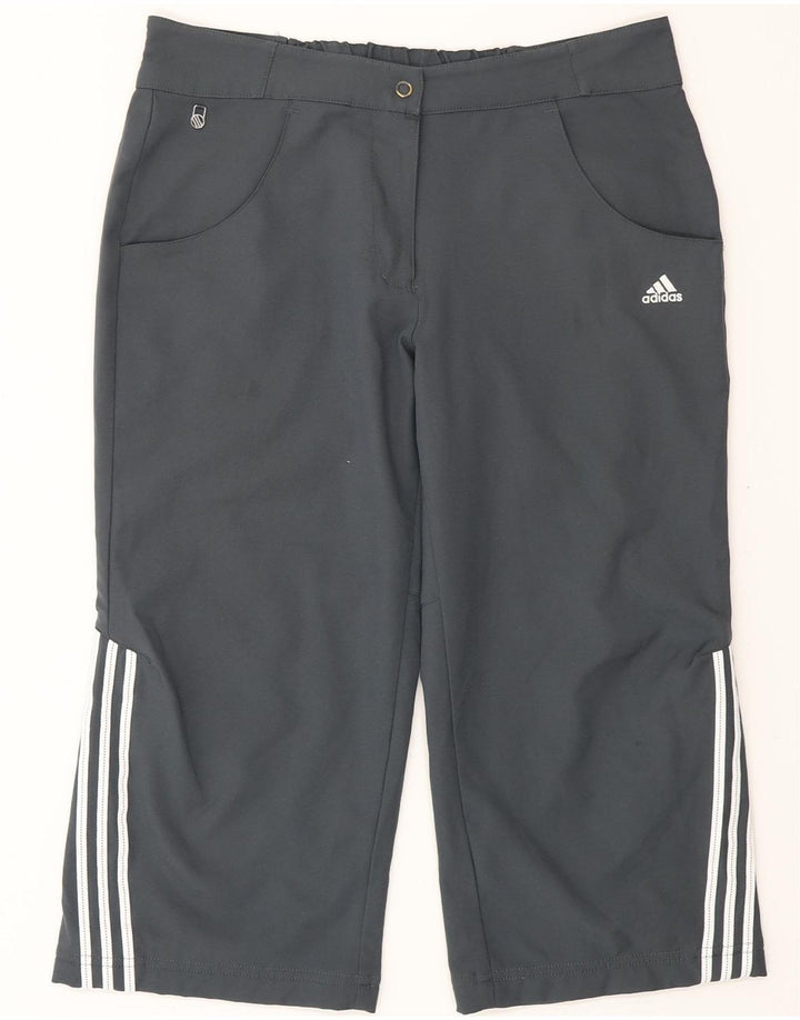 ADIDAS Lige Capri-bukser til kvinder UK 10 Small W30 L19 Grå polyester