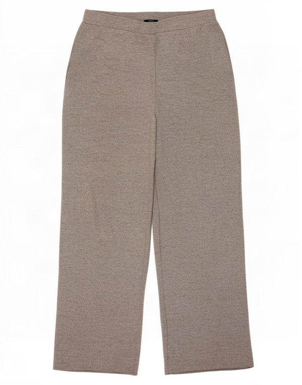 Zara Womens Tracksuit Bukser med brede ben UK 12 Medium Grey Polyester