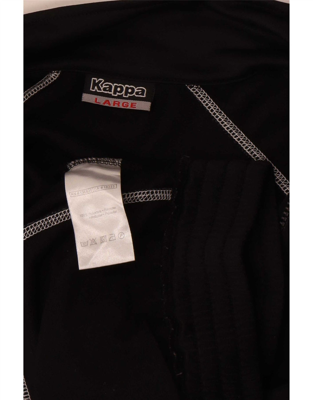 Kappa Herre grafisk træningsdragt Topjakke Stor sort Colourblock Polyester