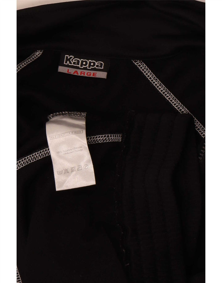Kappa Herre grafisk træningsdragt Topjakke Stor sort Colourblock Polyester