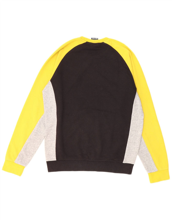 Champion Herre Grafisk Sweatshirt Jumper Medium Sort Colourblock