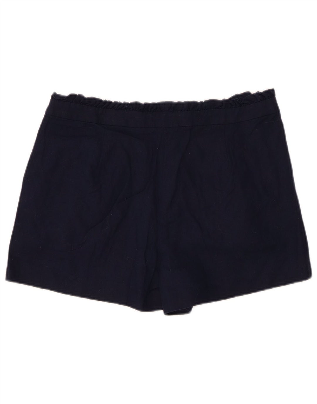 J. CREW Kvinder Chino Shorts med høj talje US 10 Large W30 Navy Blue Linen