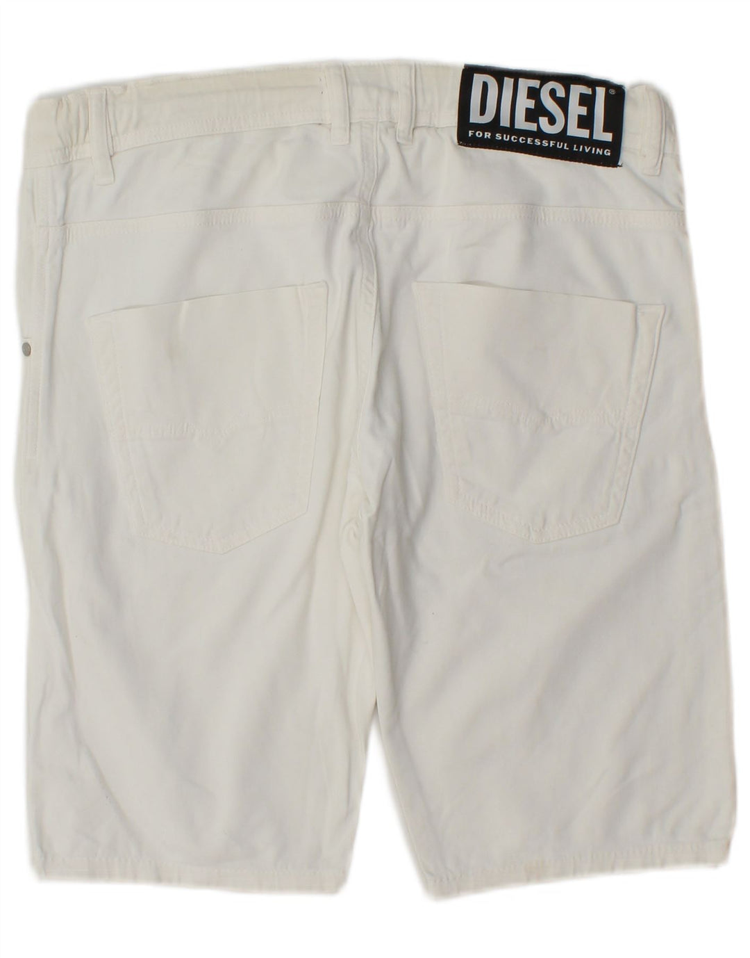 Diesel Dame Casual Shorts UK 14 Large W34 White