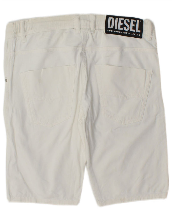 Diesel Dame Casual Shorts UK 14 Large W34 White