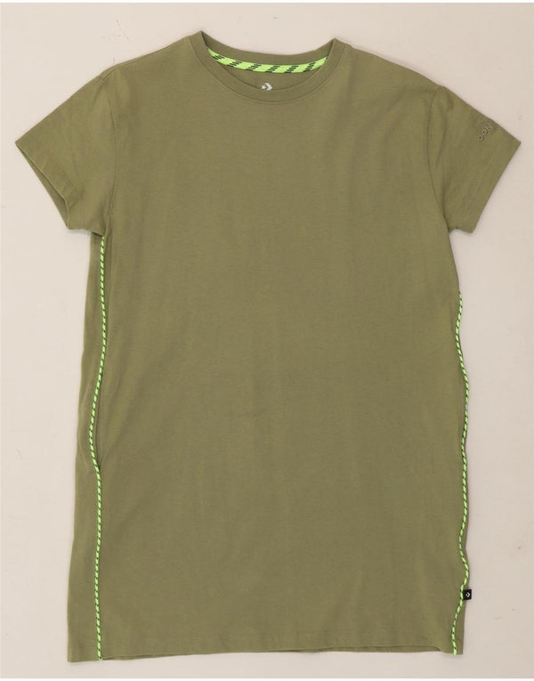 Converse T-shirt kjole til kvinder UK 14 Medium Khaki Bomuld