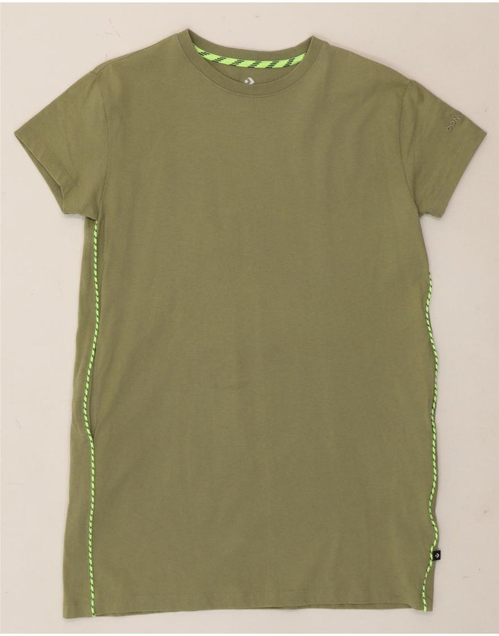 Converse T-shirt kjole til kvinder UK 14 Medium Khaki Bomuld
