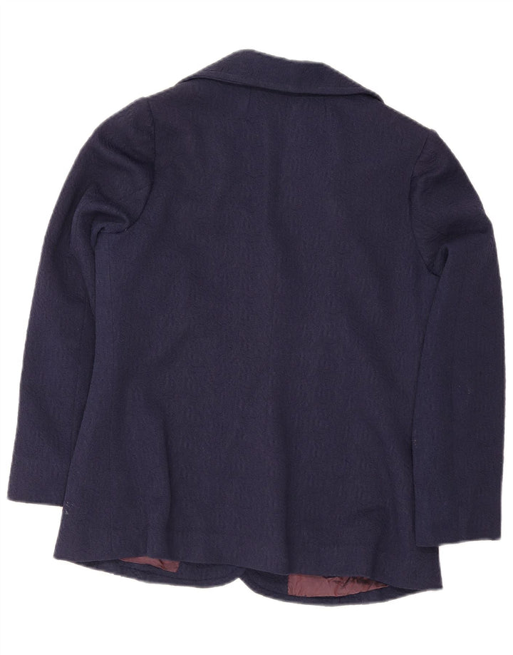 Vintage dame 3-knaps blazerjakke UK 14 Medium Navy Blue