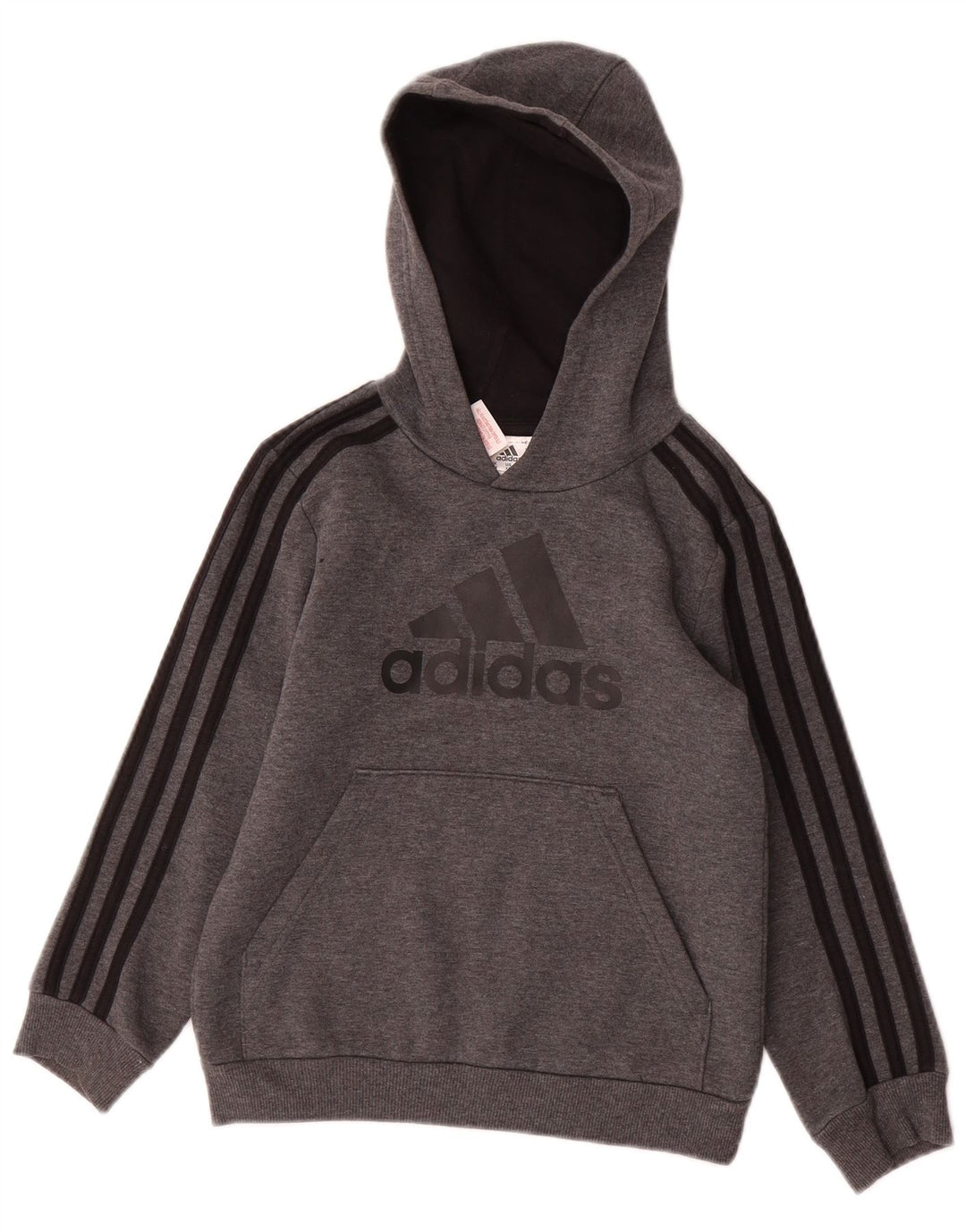 ADIDAS Grafisk hættetrøje til drenge 7-8 år Grå polyester