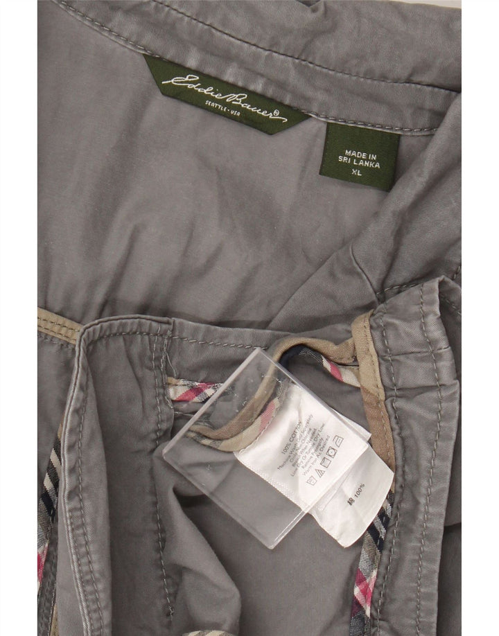 Eddie Bauer Dame 2 Button Blazer Jacket UK 18 XL Grå Bomuld
