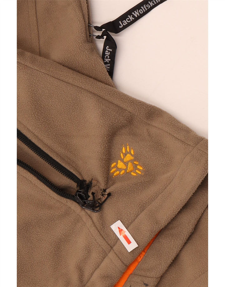 JACK WOLFSKIN Fleecejakke til kvinder UK 10 Small Brown Colourblock Polyester
