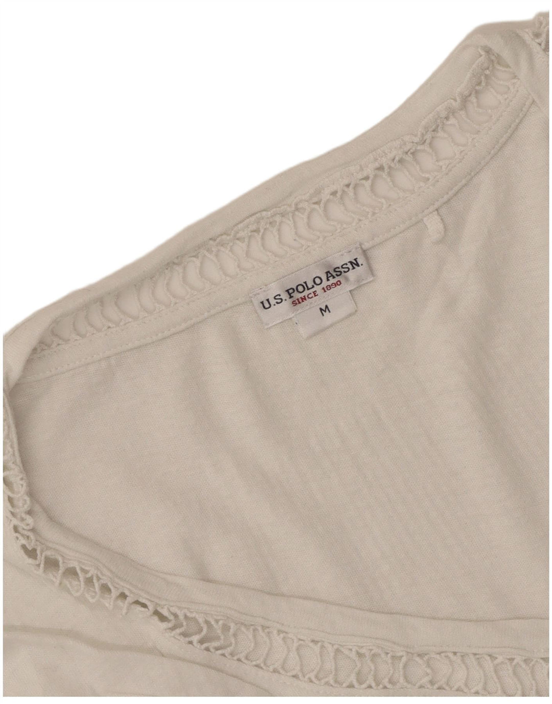 U.S. Polo Assn. Dame T-Shirt Top UK 14 Medium White