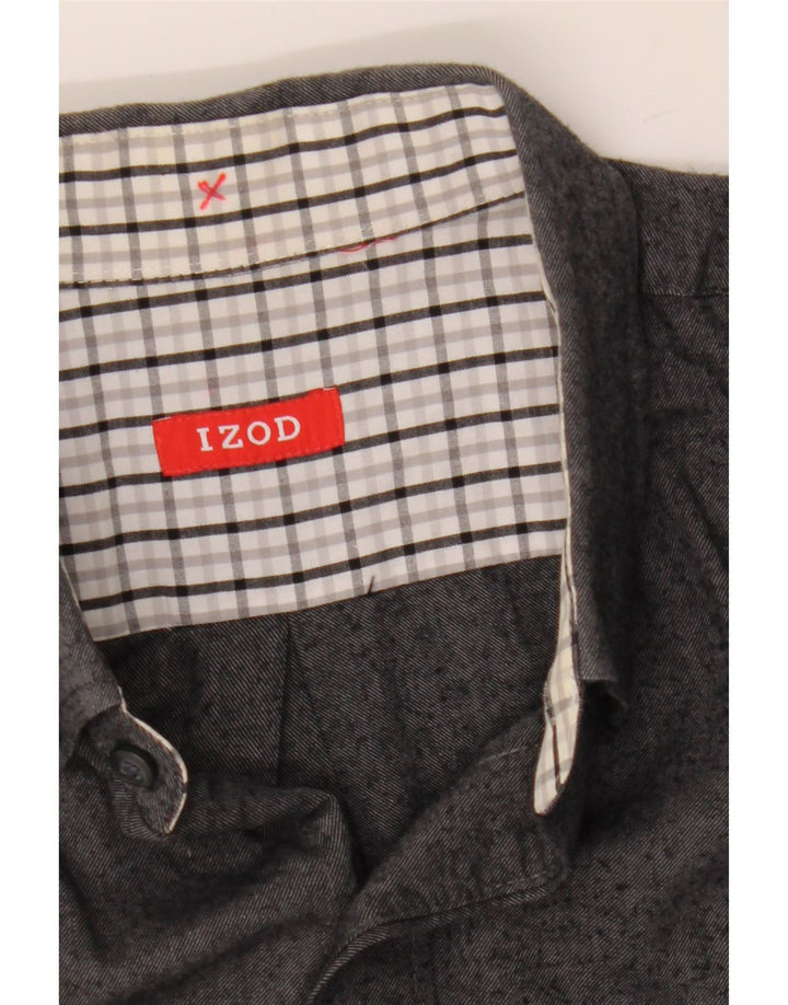 IZOD Mens Flannel Shirt Medium Grey Vintage Izod and Second-Hand Izod from Messina Hembry 