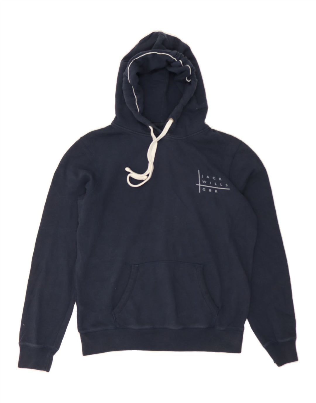 JACK WILLS Womens Oversized Hoodie Jumper UK 12 Medium Navy Blue Cotton Vintage Jack Wills and Second-Hand Jack Wills from Messina Hembry 