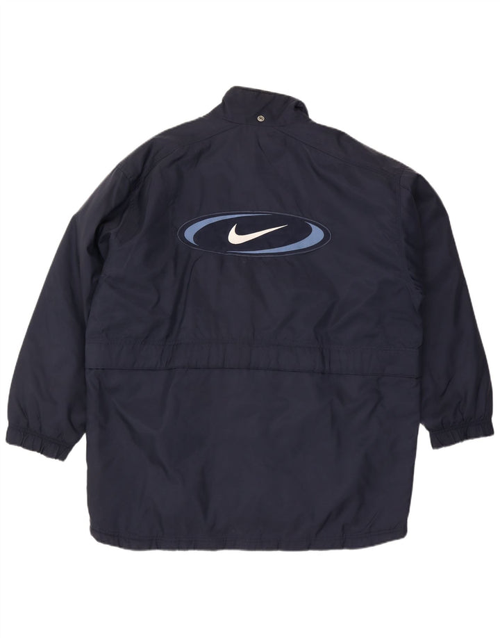 Nike Herre grafisk vindjakke UK 42/44 Stor marineblå nylon