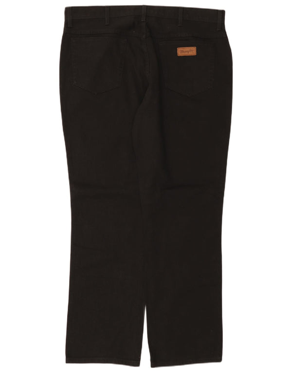 WRANGLER Dame Regular Fit Straight Jeans W40 L32 Sort Bomuld