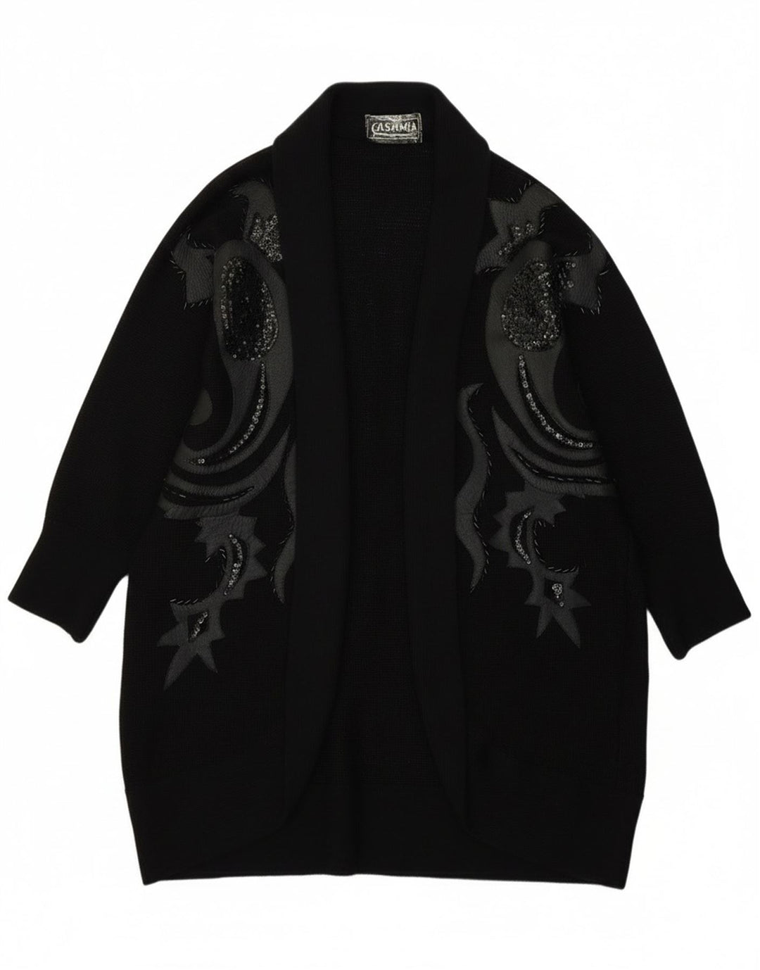 Casamia Dame Longline Open Cardigan Sweater One Size Sort Paisley
