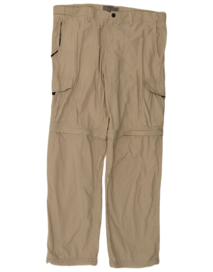 Marks & Spencer Herre Regular Cargo Bukser W38 L33 Beige Bomuld