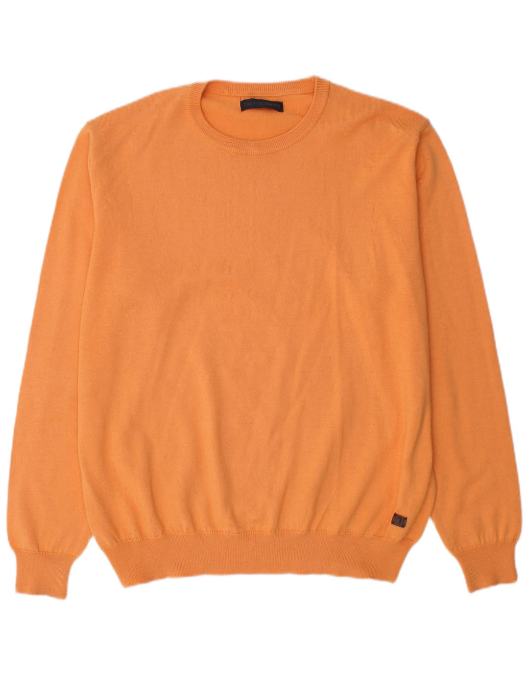 Trussardi Herre sweater med rund hals XL Orange Uld
