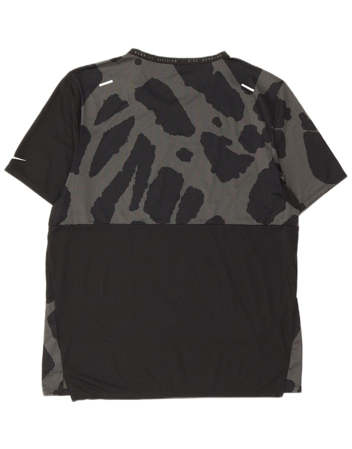 Nike Herre Dri Fit T-Shirt Top Stor Sort Camouflage Polyester