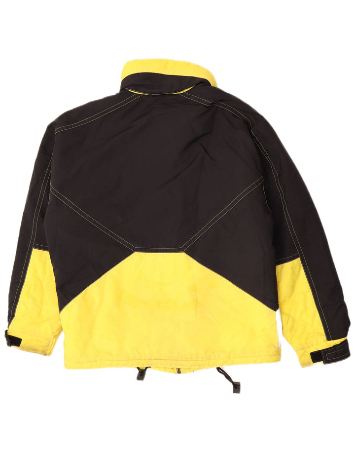 Sergio Tacchini Skijakke med hætte til mænd UK 36 Small Yellow Colourblock