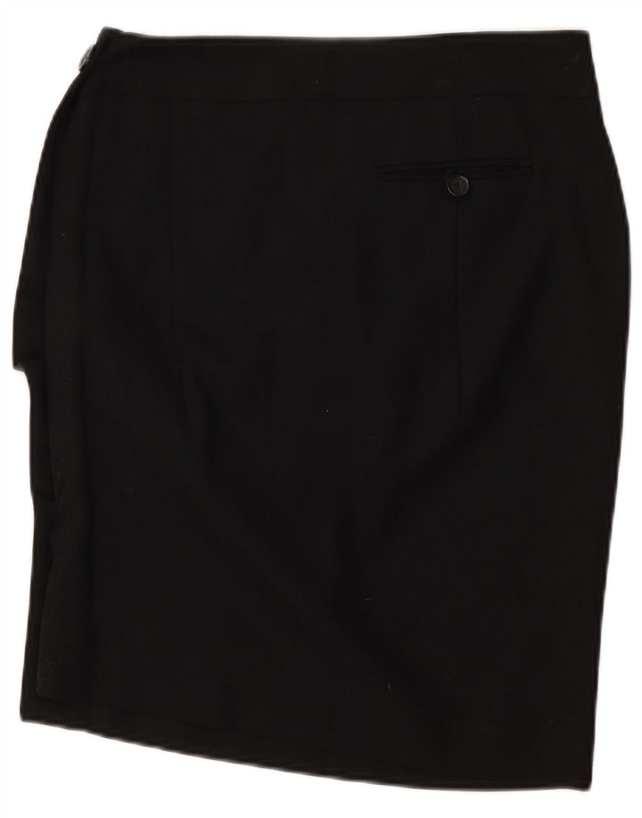 Patrizia Pepe Dame Pencil Skirt IT 42 Medium W30 Black Virgin Wool