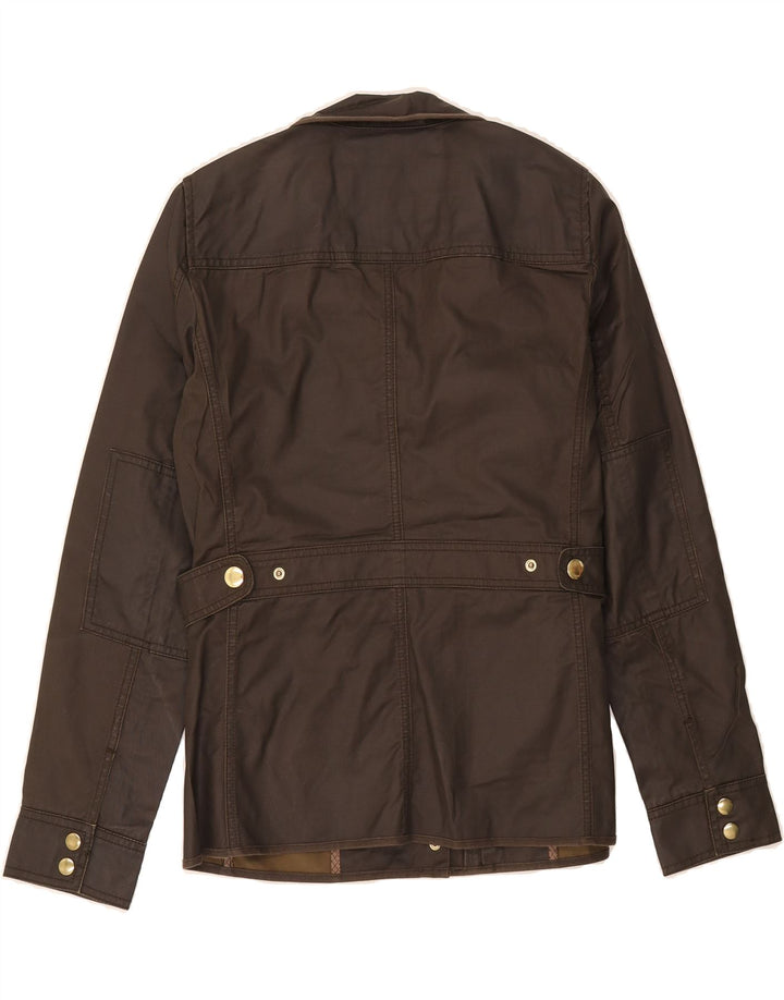 J. CREW Womens Utility Jacket UK 10 Lille brun bomuld
