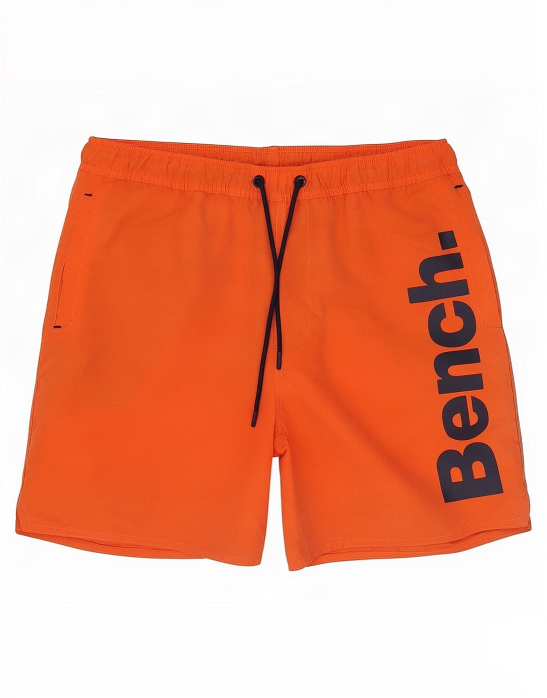 Bænk grafiske badeshorts til mænd, store orange polyester
