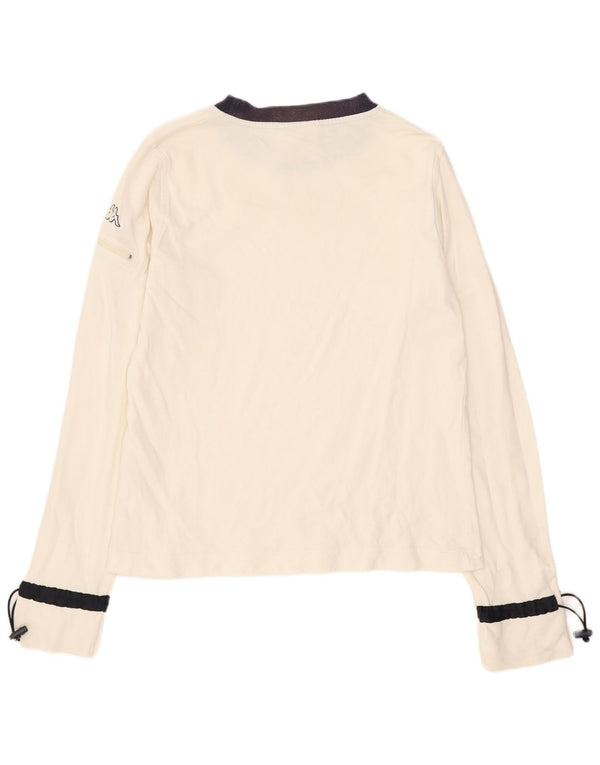 Kappa Boys Top Langærmet 13-14 år 2XL Off White Colourblock