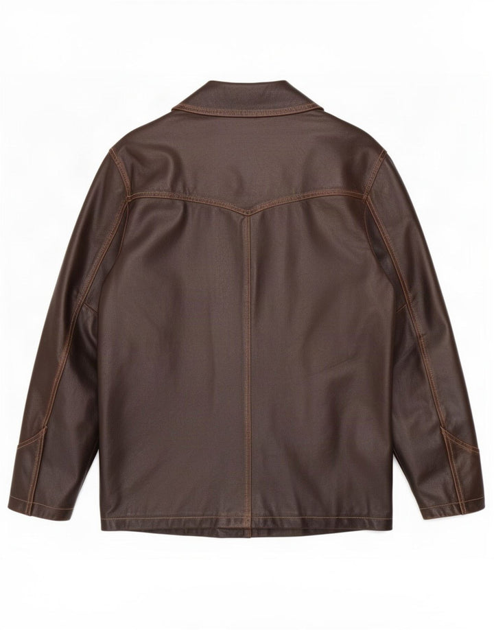 J.J.Scott Herre Læderjakke IT 48 Medium Brun