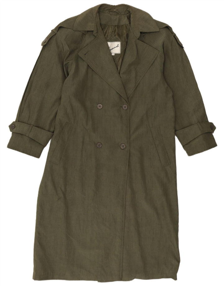 Savannah Womens Oversized Trench Coat UK 10 Small Green Polyester