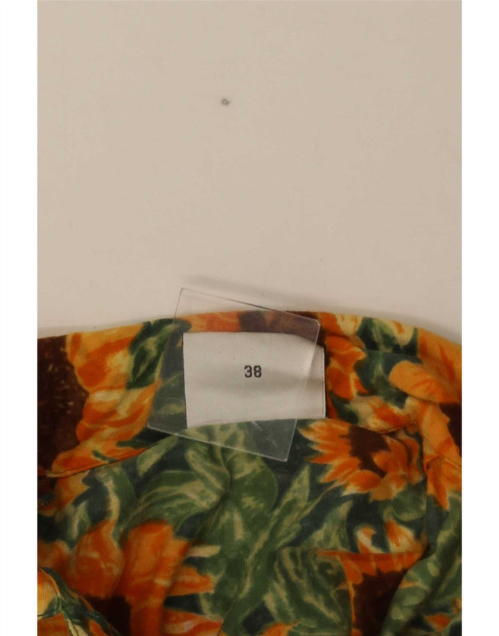 Vintage kvinders kortærmet skjorte EU 38 Medium Multicolored Floral