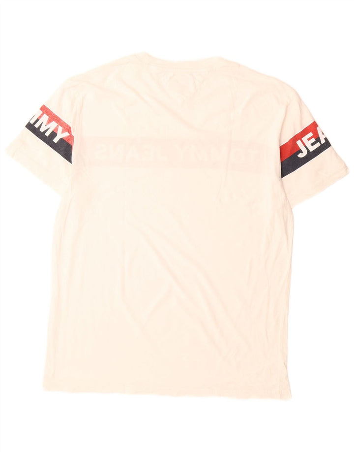 Tommy Hilfiger Herre grafisk T-shirt Top Medium White