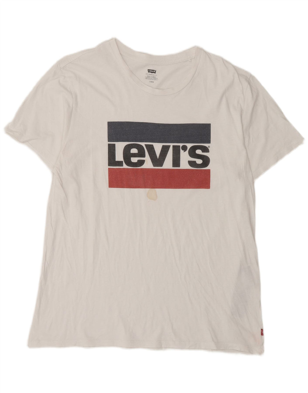 Levi's Herre grafisk T-shirt Top Stor hvid bomuld