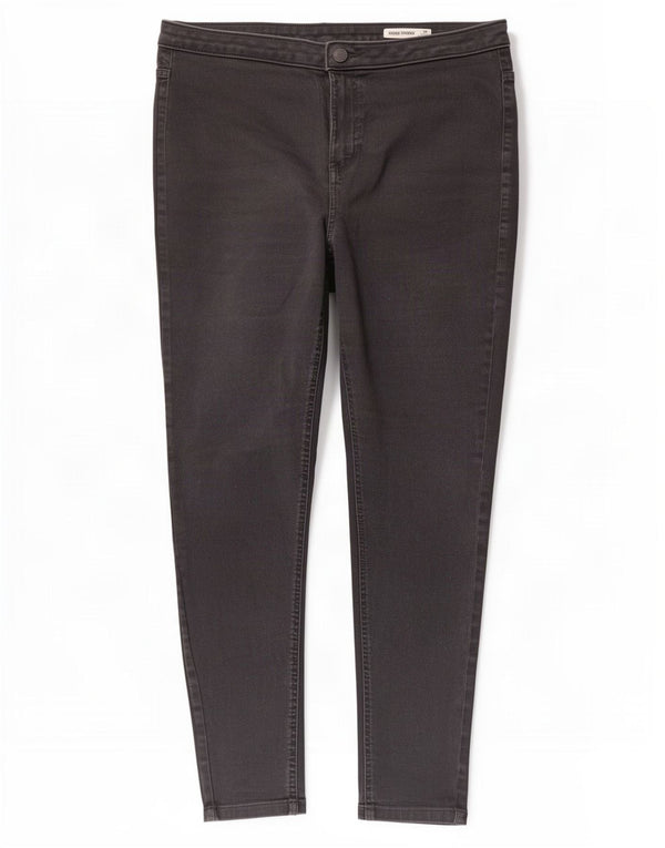 Marks & Spencer Dame Skinny Jeans UK 18 XL W34 L28 Grå Bomuld
