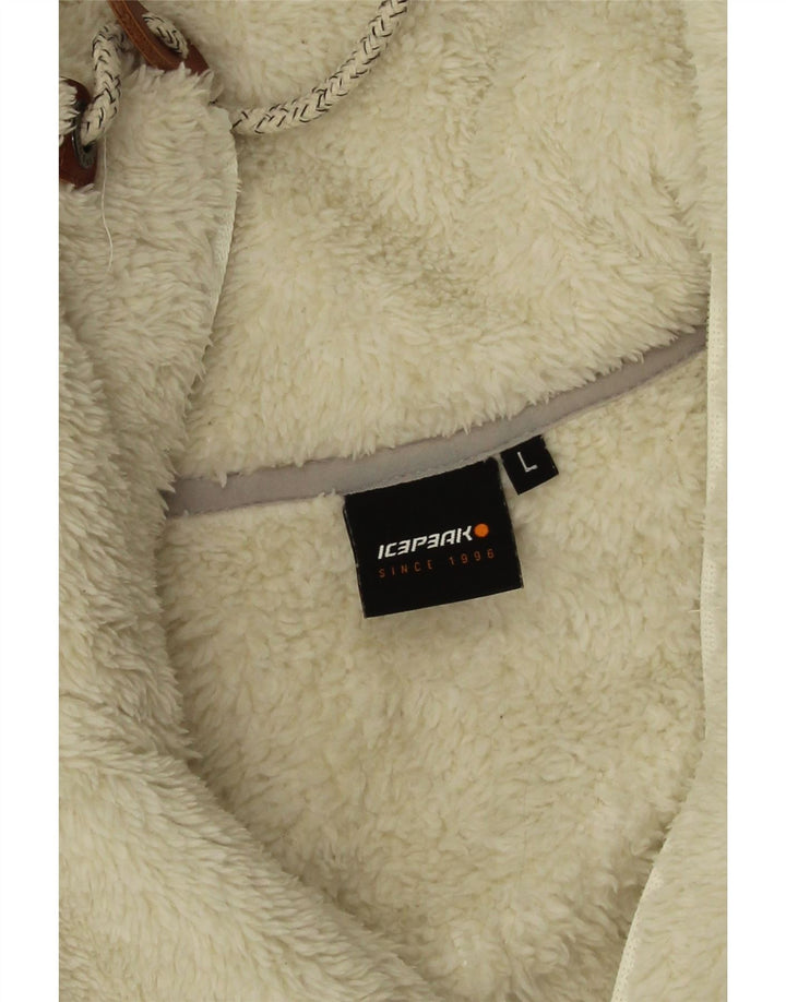 Icepeak Fleecejakke til kvinder UK 16 Large Off White Polyester
